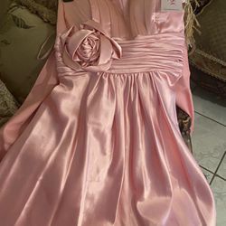 Pink, Strapless, Size Misses Large 