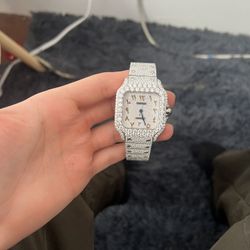 Moissanite Bustdown Watch