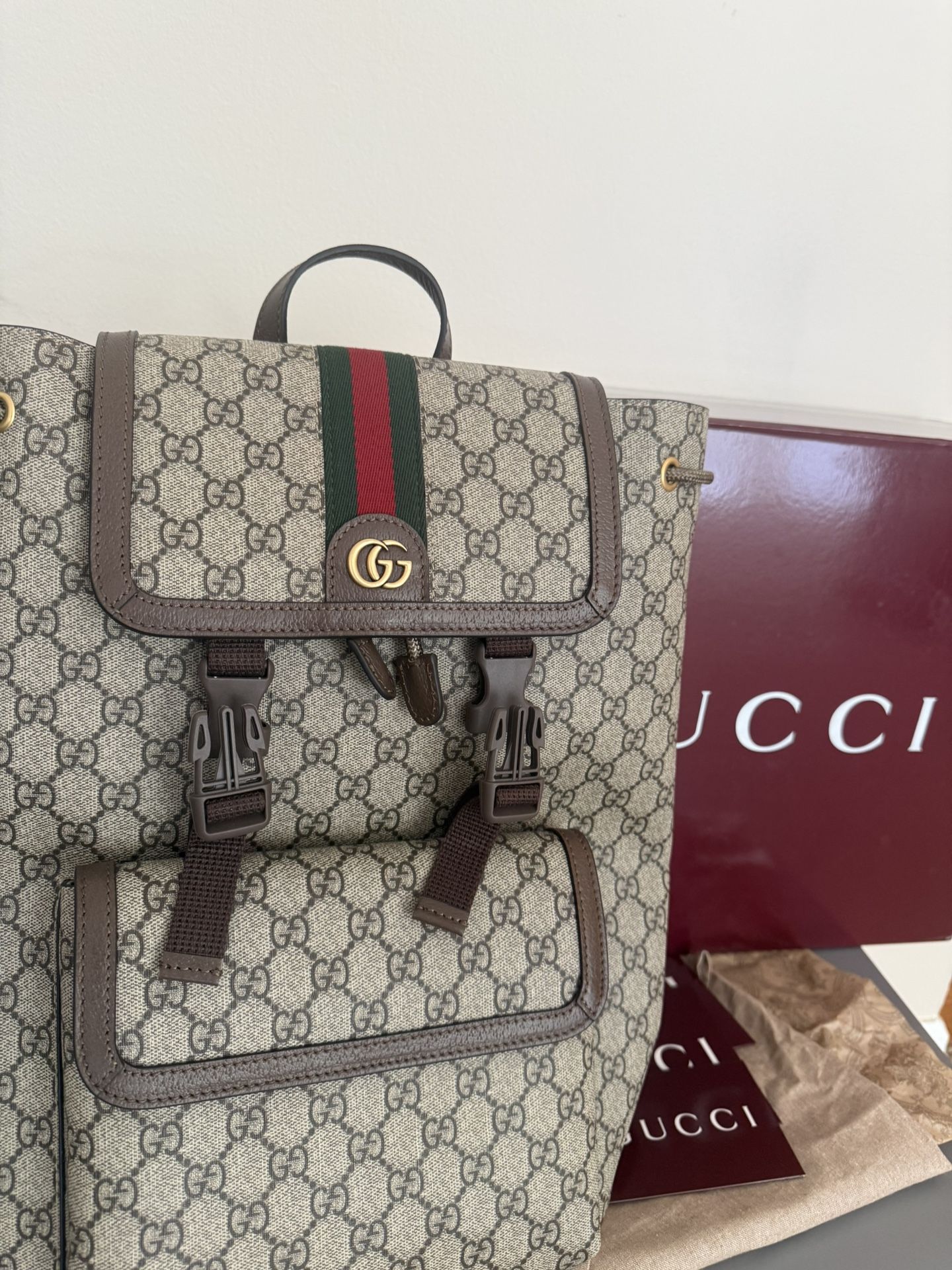 GUCCI Ophidia GG Supreme Backpack
