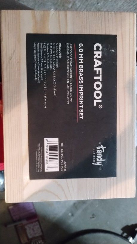 CRAFTOOL (Tandy Leather) 6.0 MM Brass Imprint Set OBO