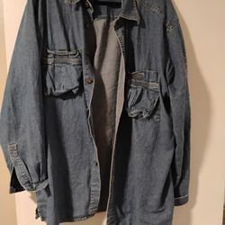 Silvertab Men's Button Front Denim Shirt 