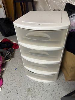 4-Drawer Plastic Sterilite Storage Tower