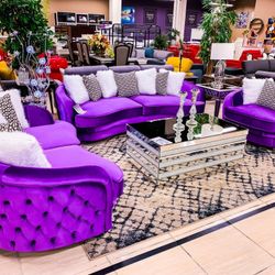 Sofa Sets ( Velvet) In Stock Same Day Delivery No Credit Needed