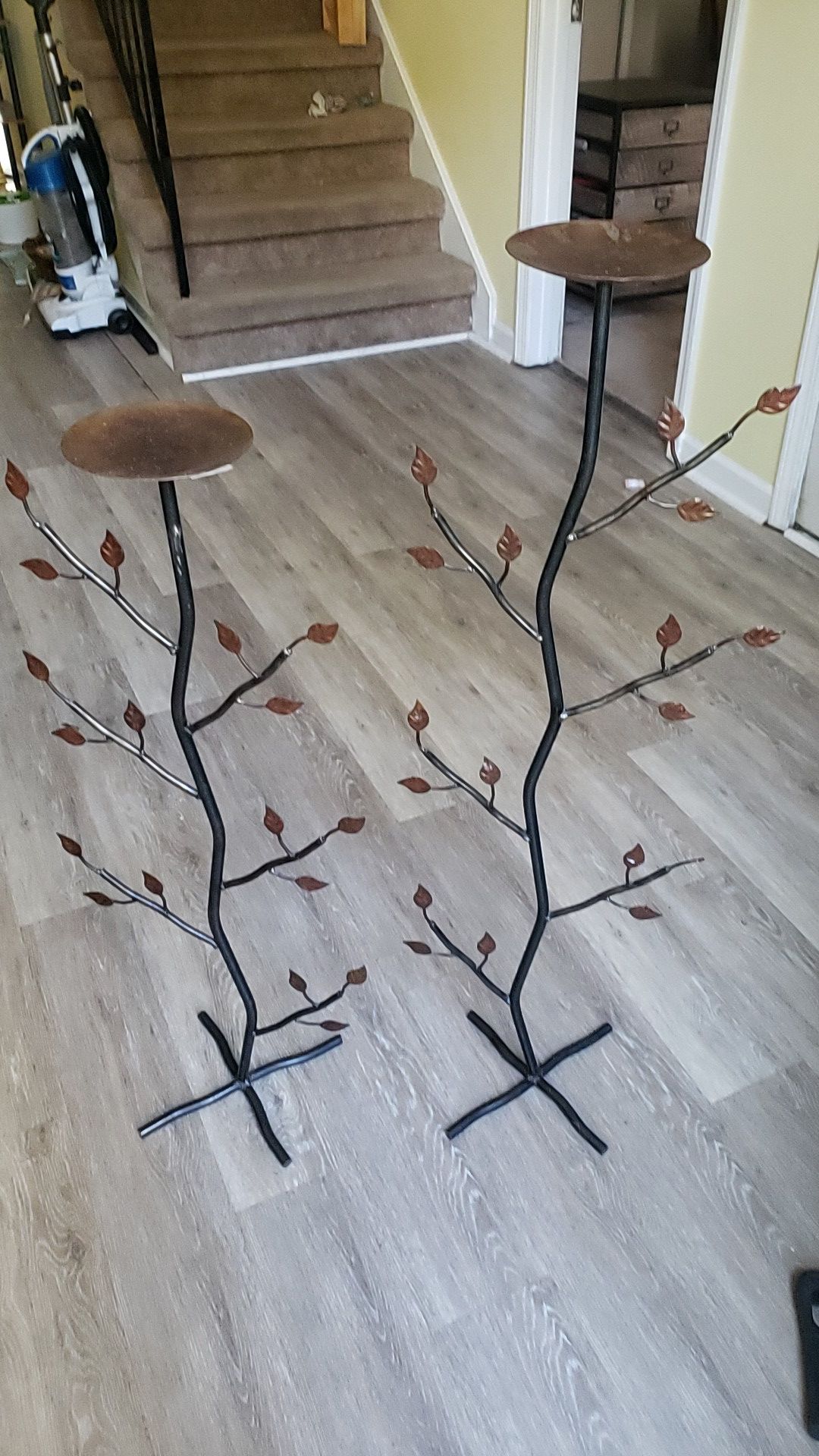 Tall Leafy Candle Holder
