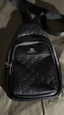 Men’s Black Cross Body Bag With Shoulder Strap