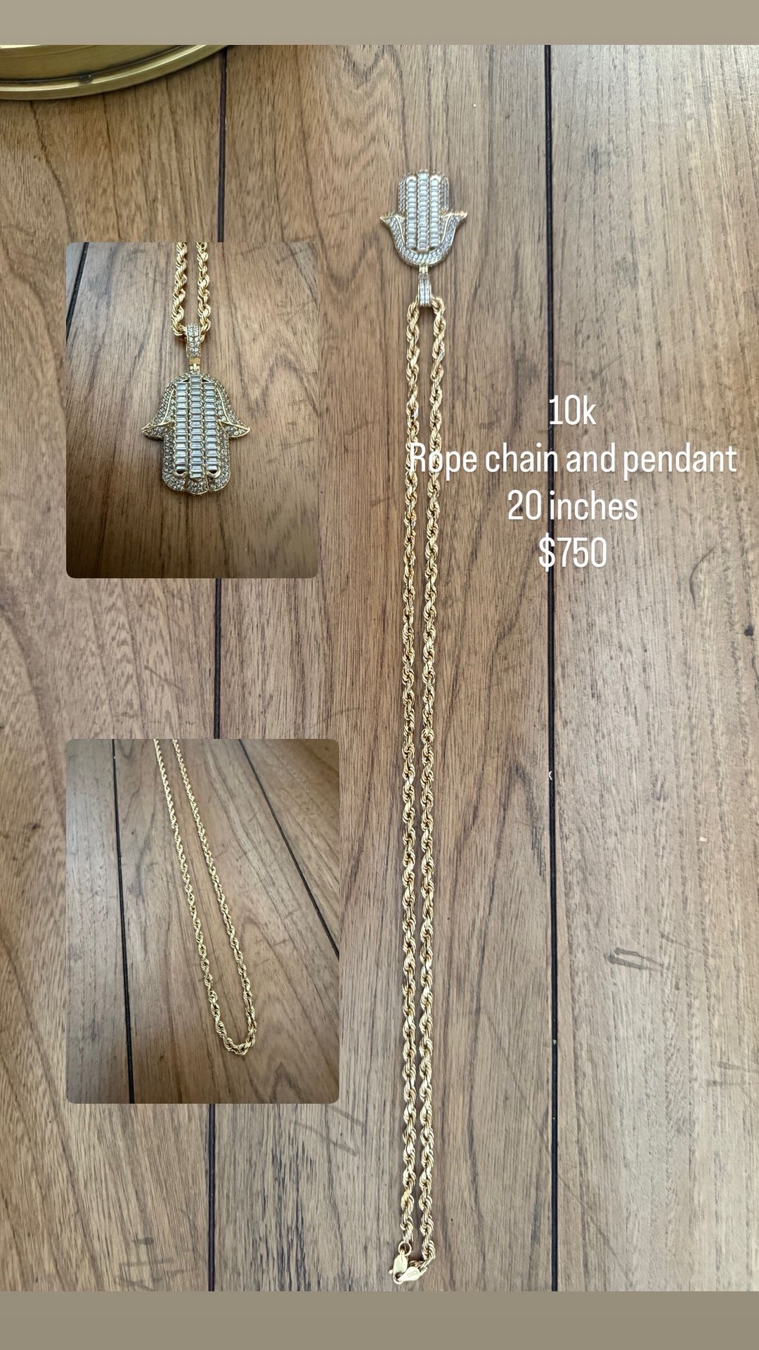 Rope And Hand Pendent
