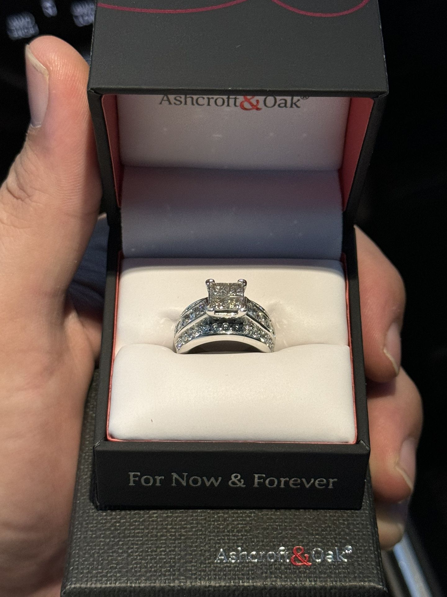 3 CT Princess Cut Diamond Engagement Ring 
