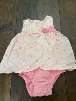 Girls pink skirt romper size 6 months by carters #15