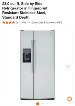 Like new, GE side by side fridge
