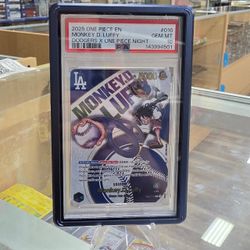 PSA 10 Monkey D. Luffy Dodgers x One Piece Night Card