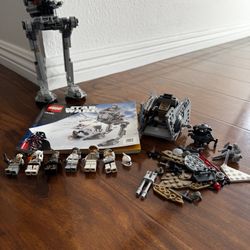 LEGO Star Wars Hoth AT-ST 75322 w/ Chewbacca & 6 Minifigures + Instructions – Complete Lot 