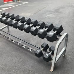  $0.80 Cents Per Pounds&Libras 

1050 Pounds&Libras TOTAL
75s To 100s Set. Hex Dumbbells
Not sold separately 
Rack Doesn't Included 
