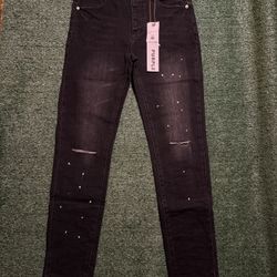 black paint purple jeans size 30,32,34,36,38