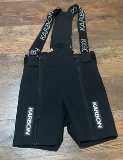 Karbon Downhill Ski racing bib shorts with side zippers, size: men’s S