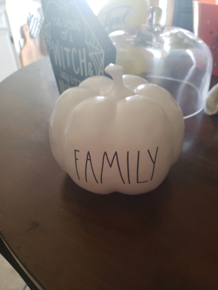 Rae Dunn " Family " Pumpkin
