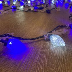 LED C9 Blue and White Exterior Christmas Lights 