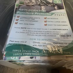Entire box 📦 FTSTC Cat Anti-Scratch Furniture Protector Tape 10pcs 17x12 inch