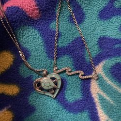 two necklaces. zirconium, turquoise. 
