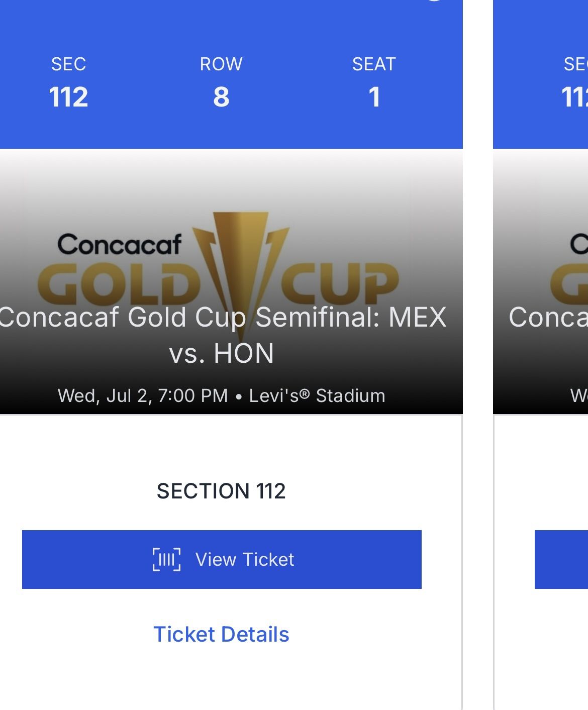 Concacaf Gold Cup Semifinal Tickets Honduras vs Mexico Wednesday July 2nd