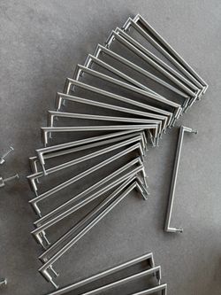 Brushed Stainless Steel Cabinet Handles – set of 20