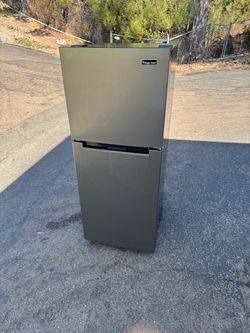 Mini fridge 10 cubics taller 2 door refrigerator stainless steel (free local delivery)