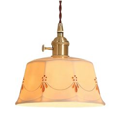 8930: New Vintage Ceramic Pendant Light Kitchen Island White Milk Glass Pendant Lighting Farmhouse Vintage Ceiling Hanging Lamp Nordic Mid Century Mod