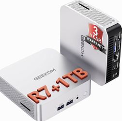 GEEKOM A8 Mini PC, Ryzen 7 8745HS, 16GB DDR5 Upgradeable RAM, 1TB SSD