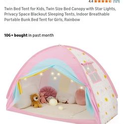 NEW PIIKAGO TWIN BED TENT FOR KIDS WITH LIGHTS