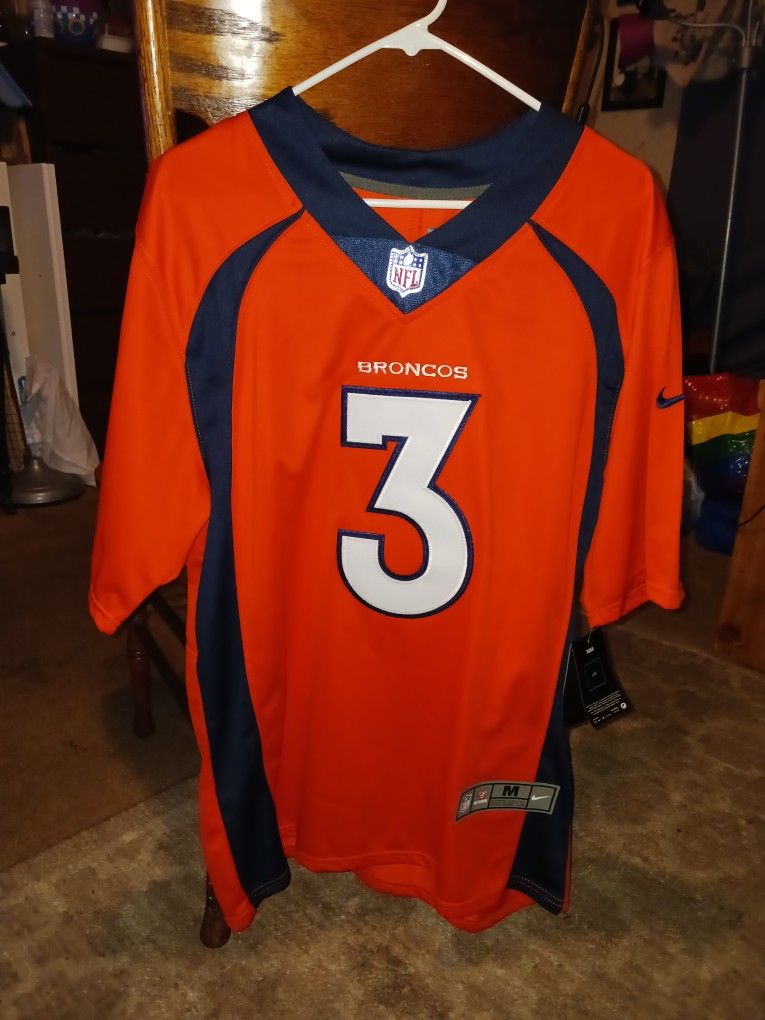 NFL On Field Broncos Russell Wilson Jersey Size M