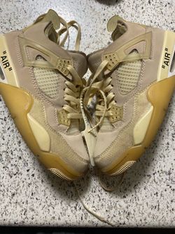Off-White x Air Jordan 4 SP Sail – Men’s Size 5 – Pre-Owned + Extra Laces