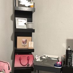 Tall Long Black Shelf