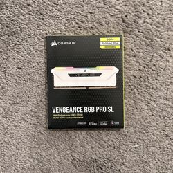 CORSAIR - VENGEANCE RGB PRO SL 16GB (2x8GB) DDR4 3200MHz C16 UDIMM Desktop Memory - White