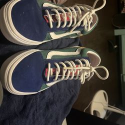 Vans Blue and Green Men’s Sneakers 