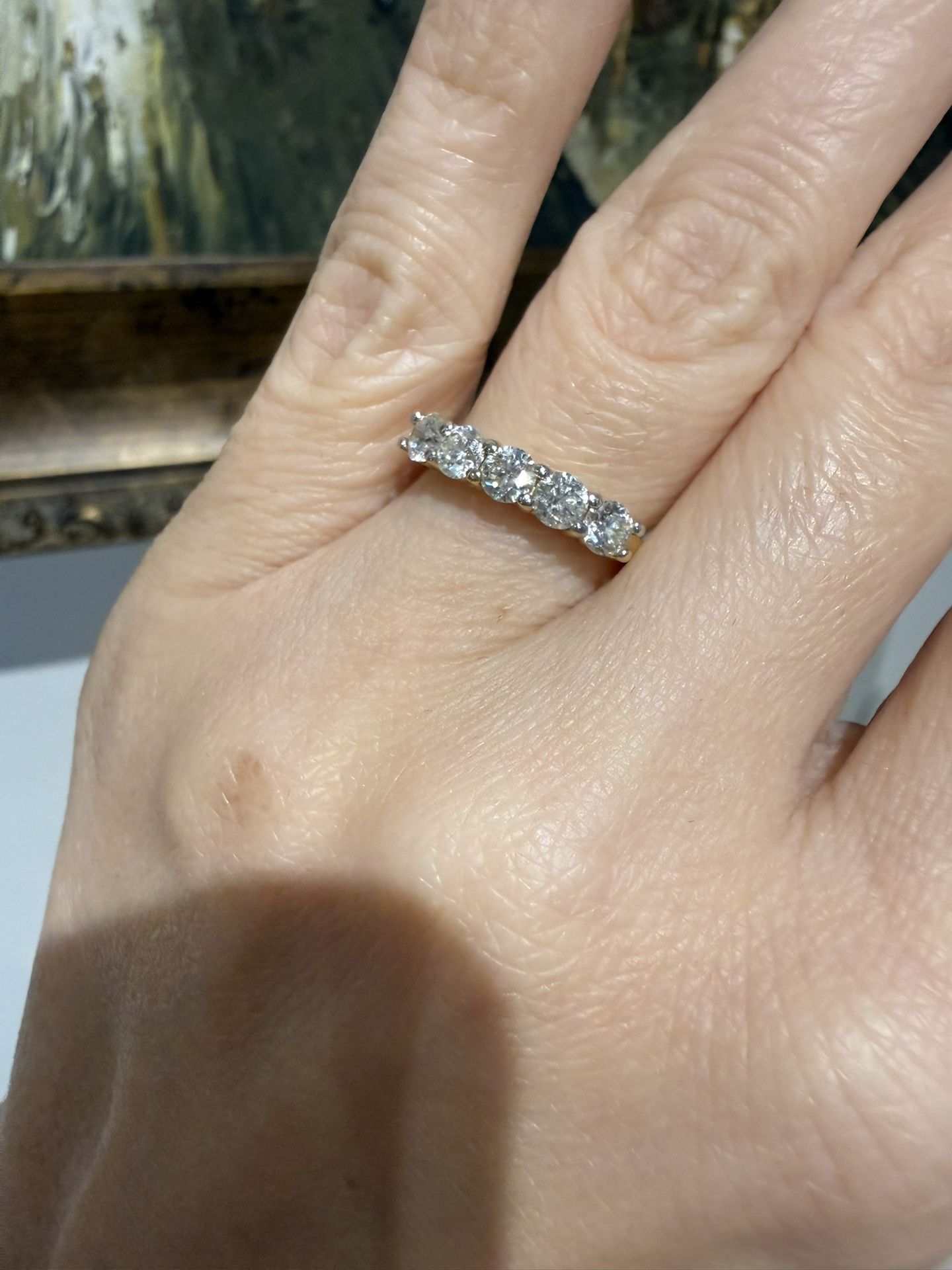 14K Yellow Gold 1.00ct Natural Diamonds Beautiful Ring Band