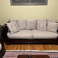 Sofa Set With Ottoman, Coffee Table And End Tables