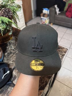 Blacked Out LA Dodgers Hat (size 7 1/4)