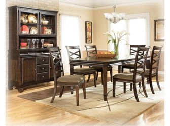 Ashley Furniture “Hayley – Dark Brown” Rectangular Dining Room Extension Table (Model D480‑35)