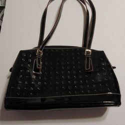 Arcadia Genuine Patent Leather Bag Made In Italy black