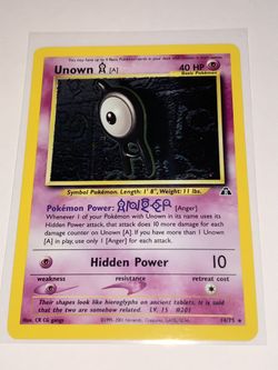 Pokemon Unown A 14/75