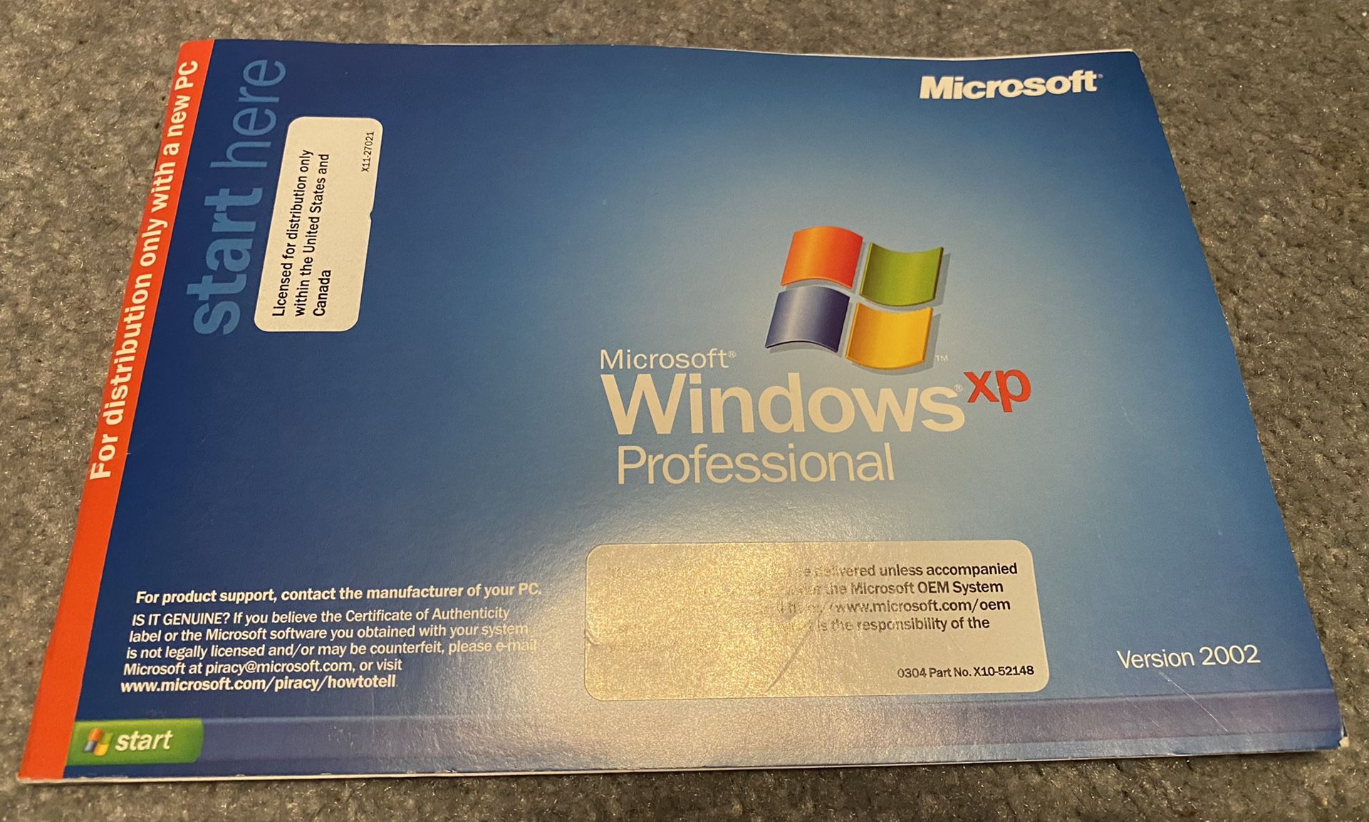 Windows XP Pro OEM W/CD key