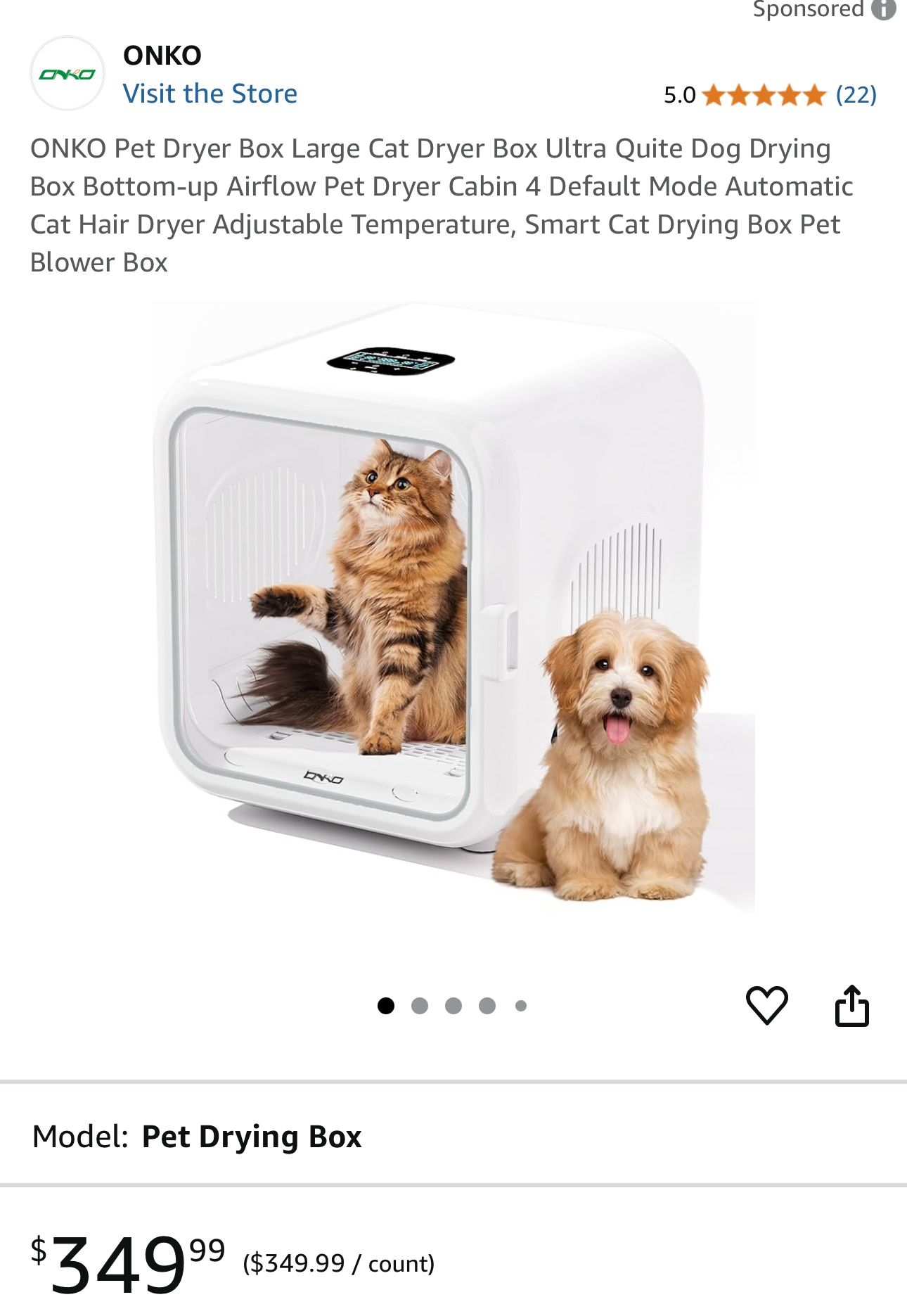 ONKO Pet Dryer Box (Dog, Cat, Puppy)
