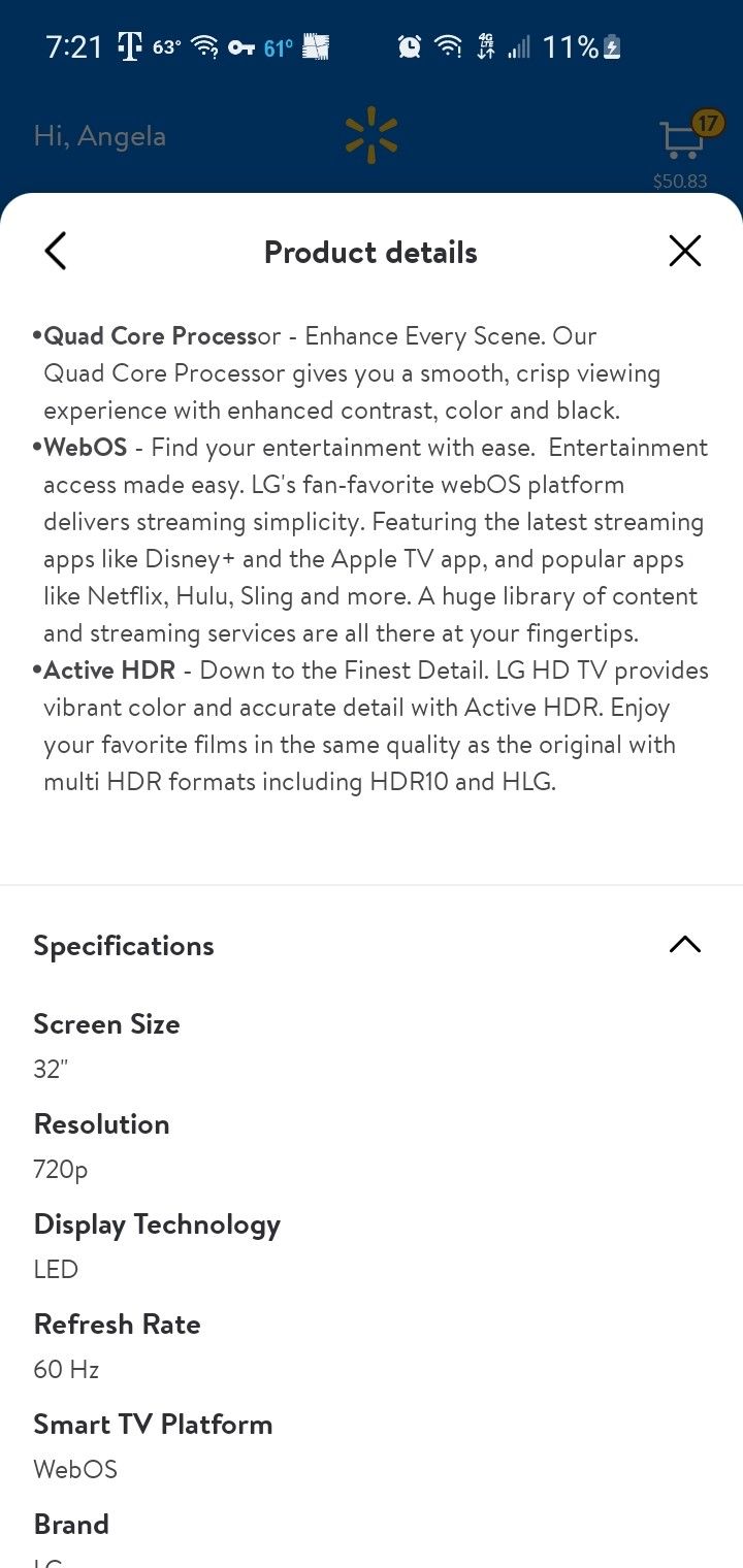 32in LG TV