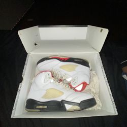 Size 9 Jordan 5 Retro Mid Fire Red 2020 (original box)