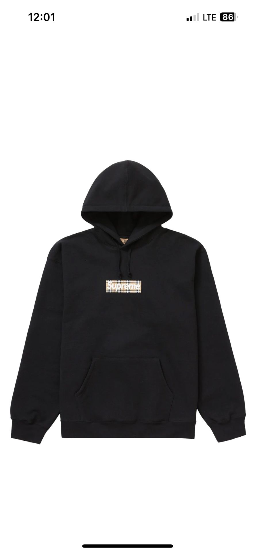 Supreme Burberry Box Logo Hoodie