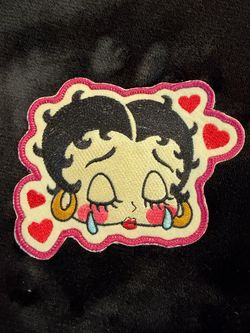 Bettie Boop Sad Girl Iron On Patch