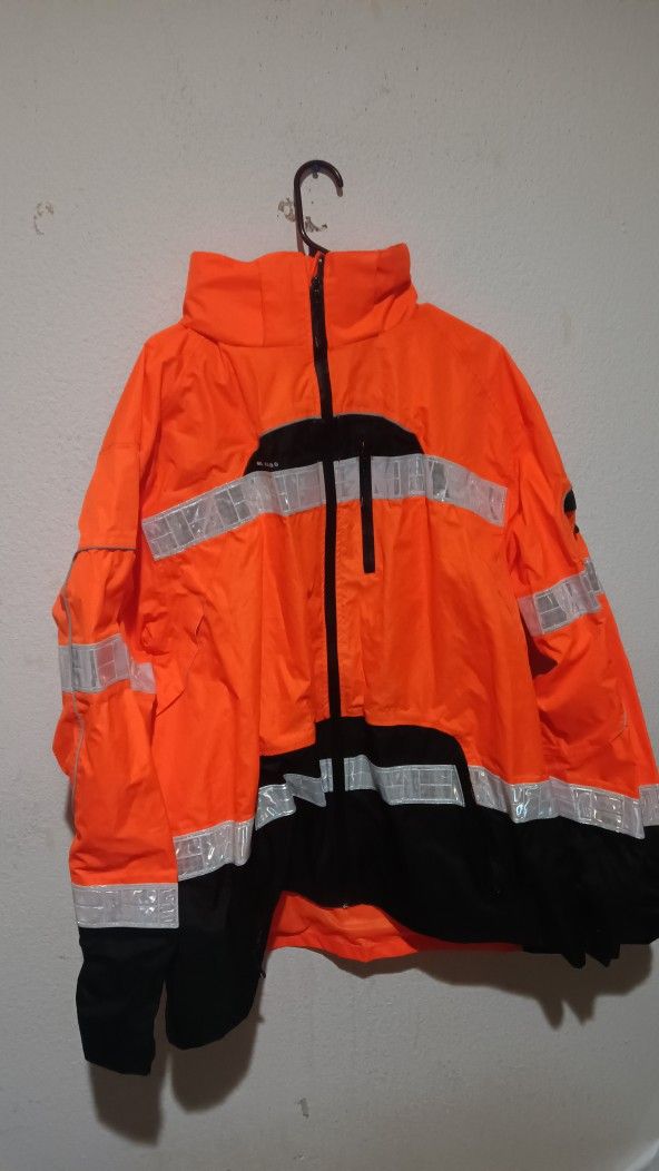 M L Kishigo Work Safety Jacket With Hoodie 2xl To 3 Xl