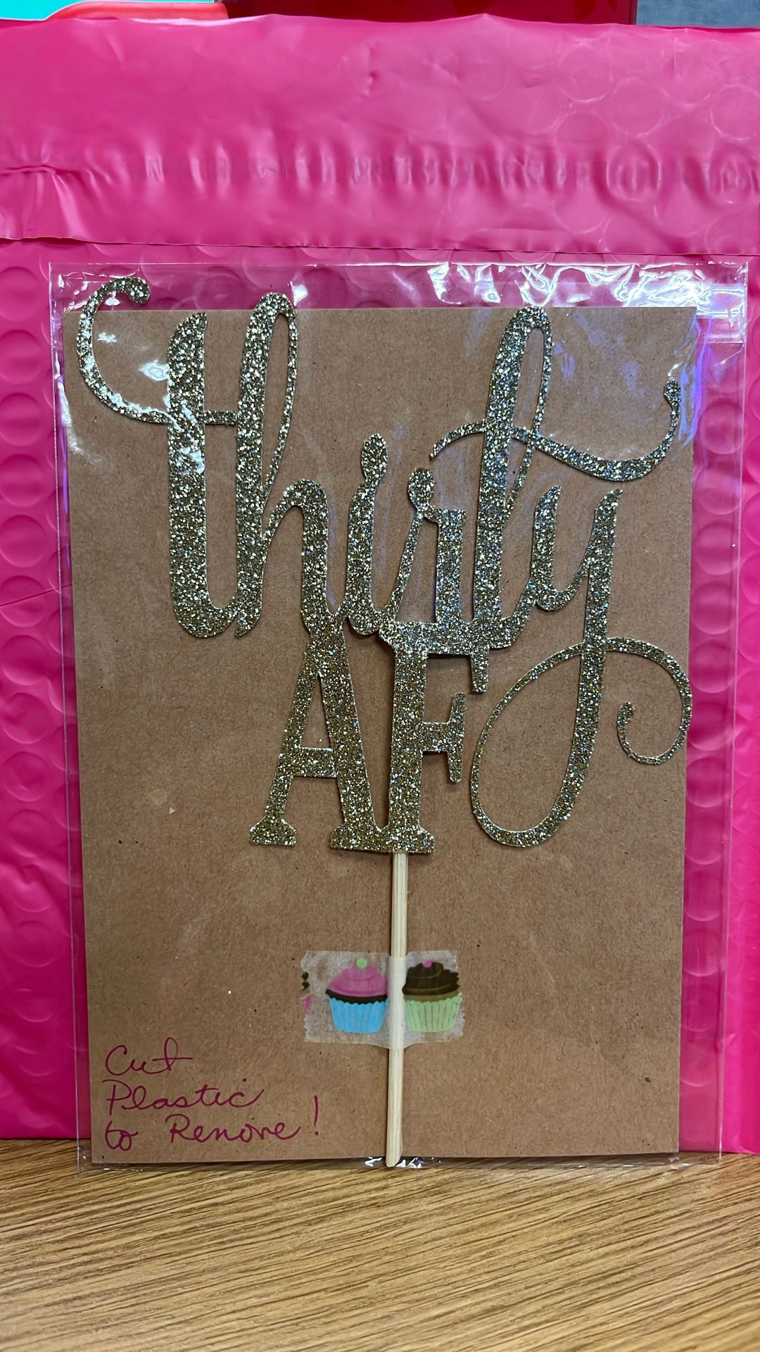 Thirty AF cake topper