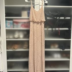 Adrianna papell Light Pink Sequin Dress Size Small 