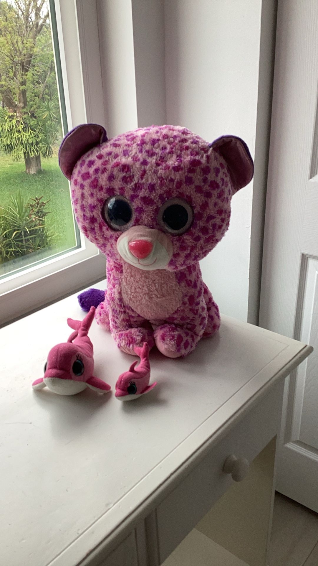REDUCED FOR YOU, LIKE NEW Giant Ty Beanie Boo Dolphin Mom And Baby