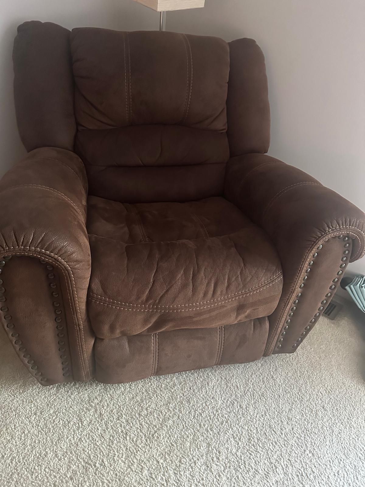 Brown Reclining Sofa – Excellent Condition - Not Free!!!!